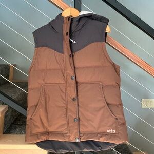 Stio Woodson Down Hooded Vest - Women’s XL - Brown
